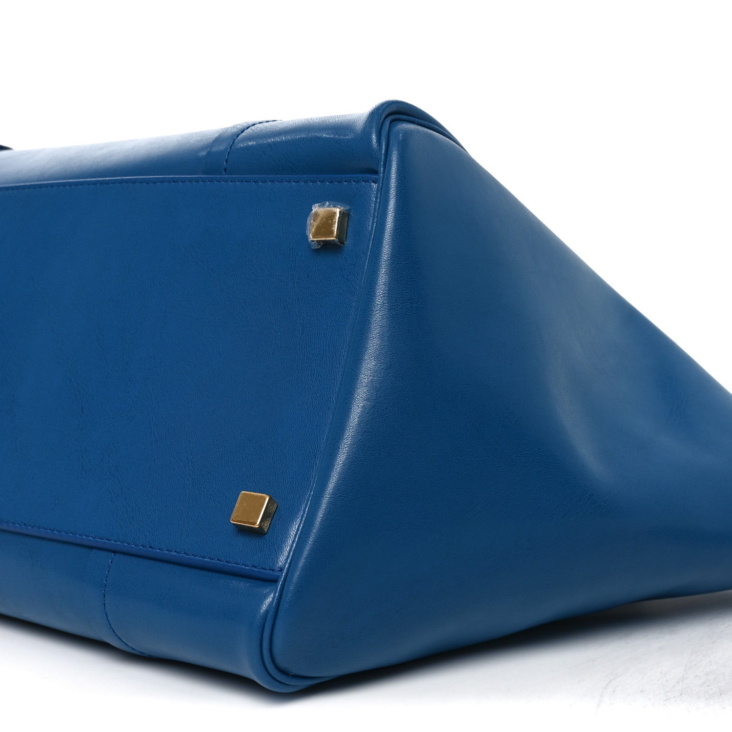 Celine Supple Shiny Lambskin Smiling Medium New Luggage Oxide Blue 8 of 8