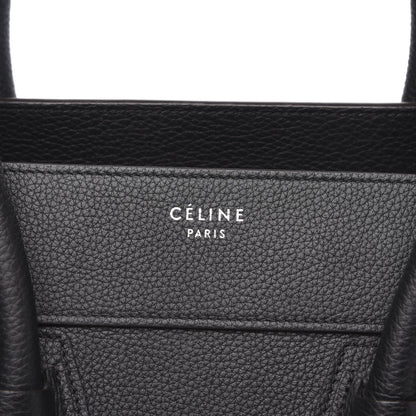 Celine Smooth Calfskin Mini Luggage Black 10 of 10
