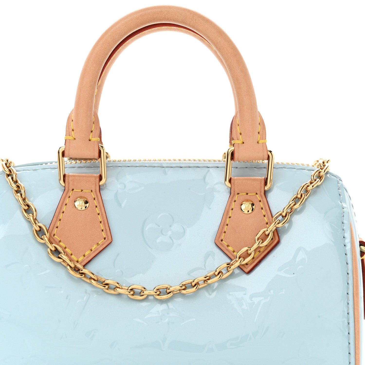 Louis Vuitton Vernis Monogram Nano Speedy Sky 7 of 10