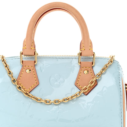 Louis Vuitton Vernis Monogram Nano Speedy Sky 7 of 10