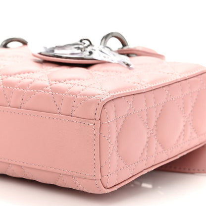 Christian Dior Lambskin Cannage Medium Lady D-Joy Old Rose 9 of 9