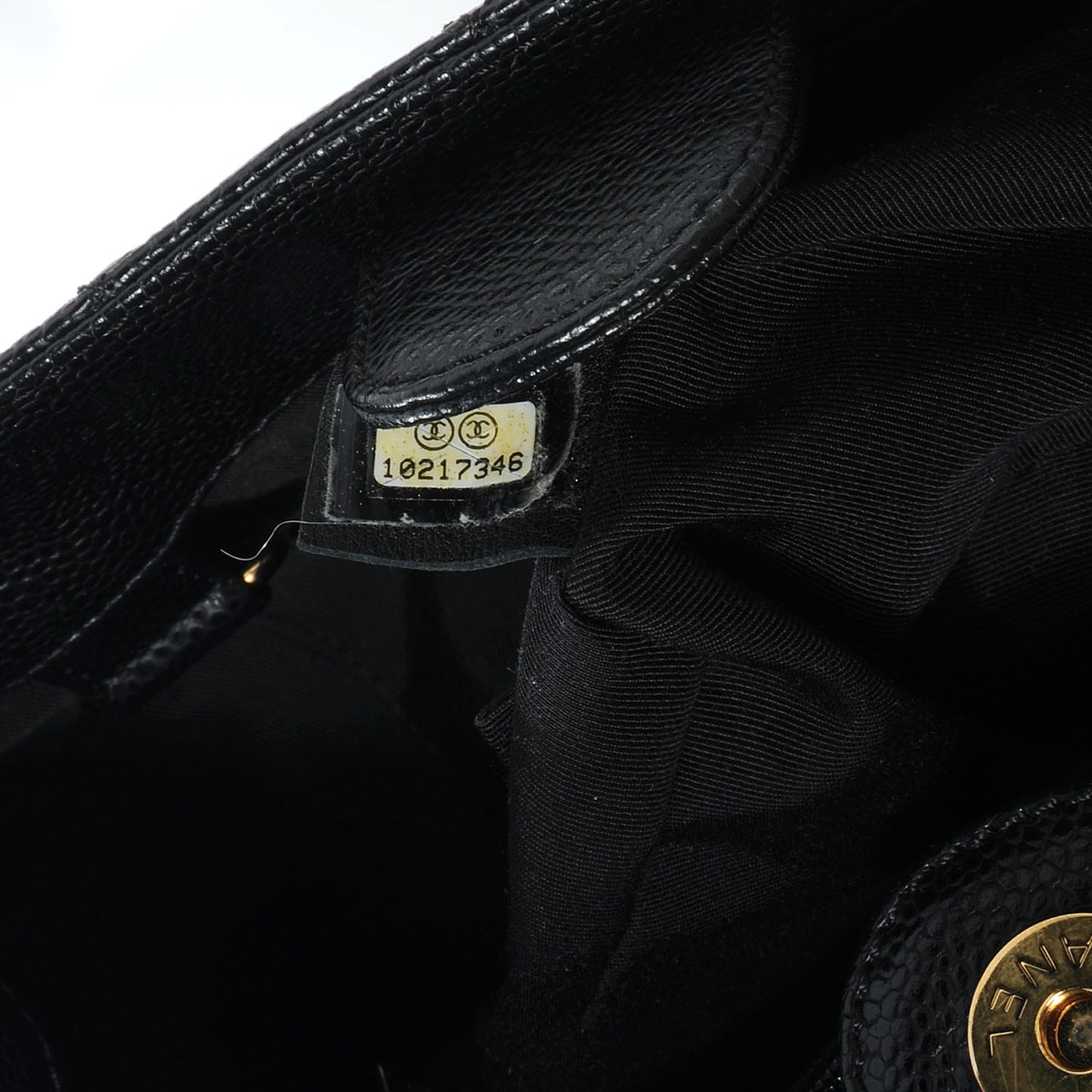 Caviar Petit Shopping Tote PST Black