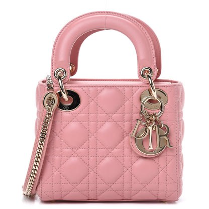 Christian Dior Lambskin Cannage Mini Lady Dior Rose Clair 1 of 13