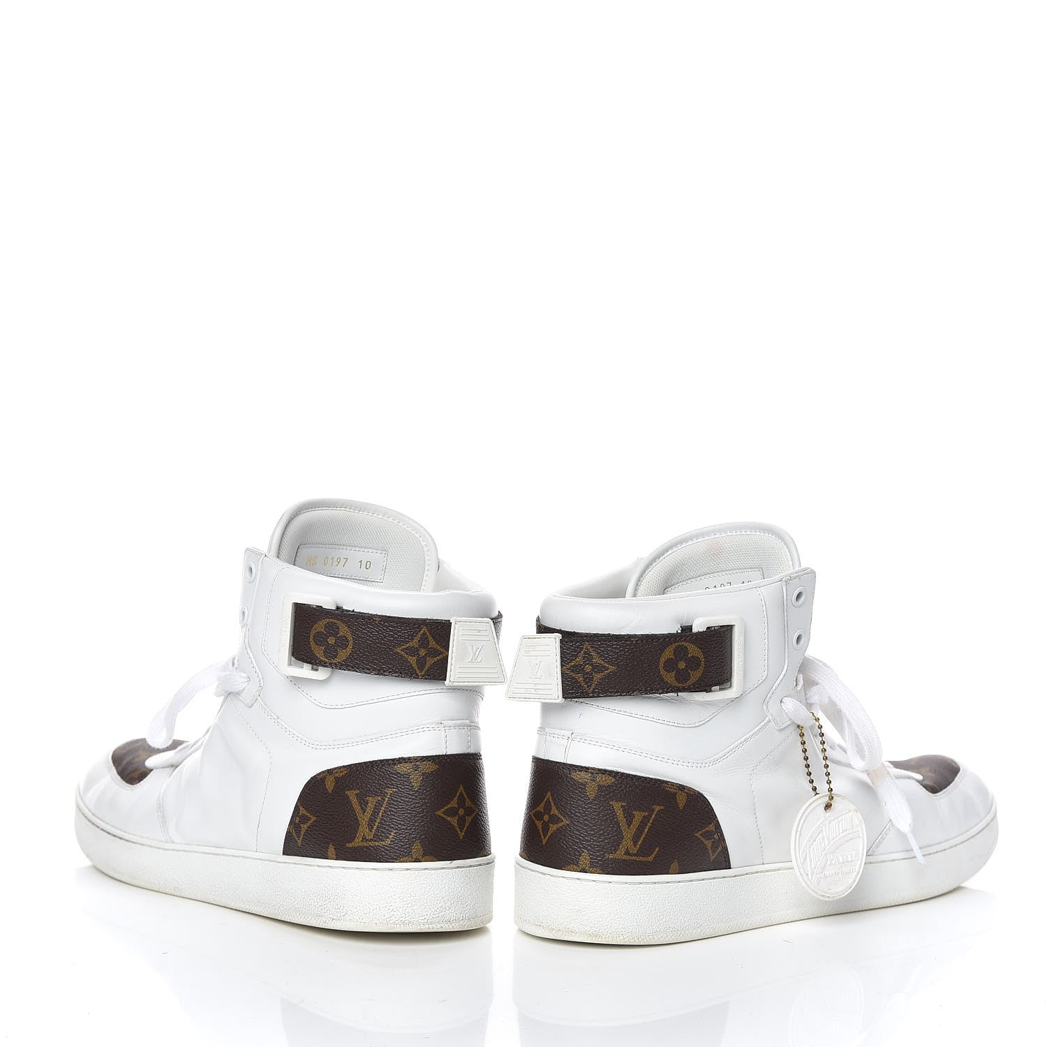 Louis Vuitton Calfskin Monogram Rivoli High Top Sneakers 10 White 6 of 22
