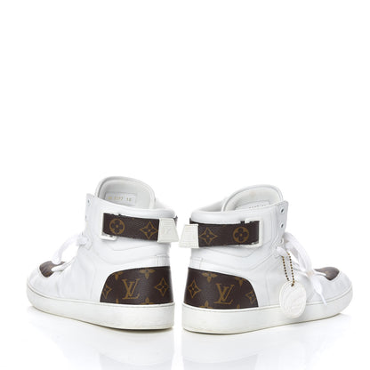 Louis Vuitton Calfskin Monogram Rivoli High Top Sneakers 10 White 6 of 22