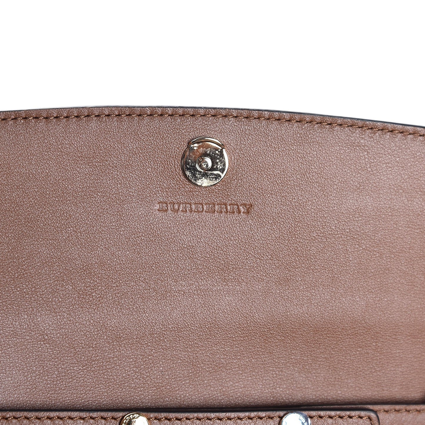 Derby Calfskin House Check Henley Wallet On Chain Tan