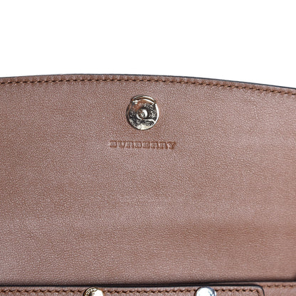 Burberry Derby Calfskin House Check Henley Wallet On Chain Tan 6 of 7