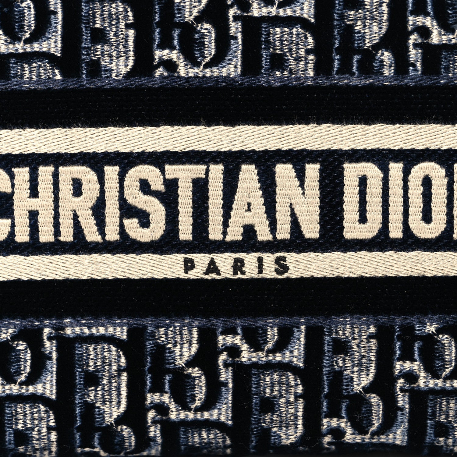 Christian Dior Velvet Oblique Cosmetic Pouch Blue 8 of 9