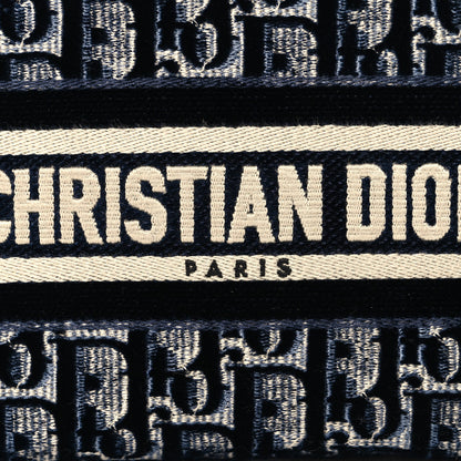 Christian Dior Velvet Oblique Cosmetic Pouch Blue 8 of 9