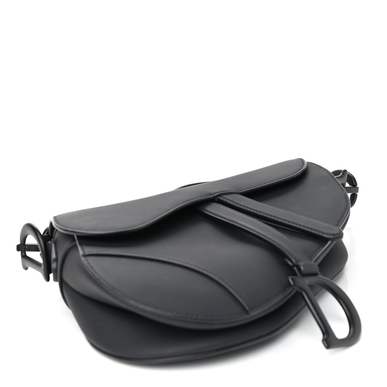 Christian Dior Ultra Matte Calfskin Saddle Bag Black 4 of 9