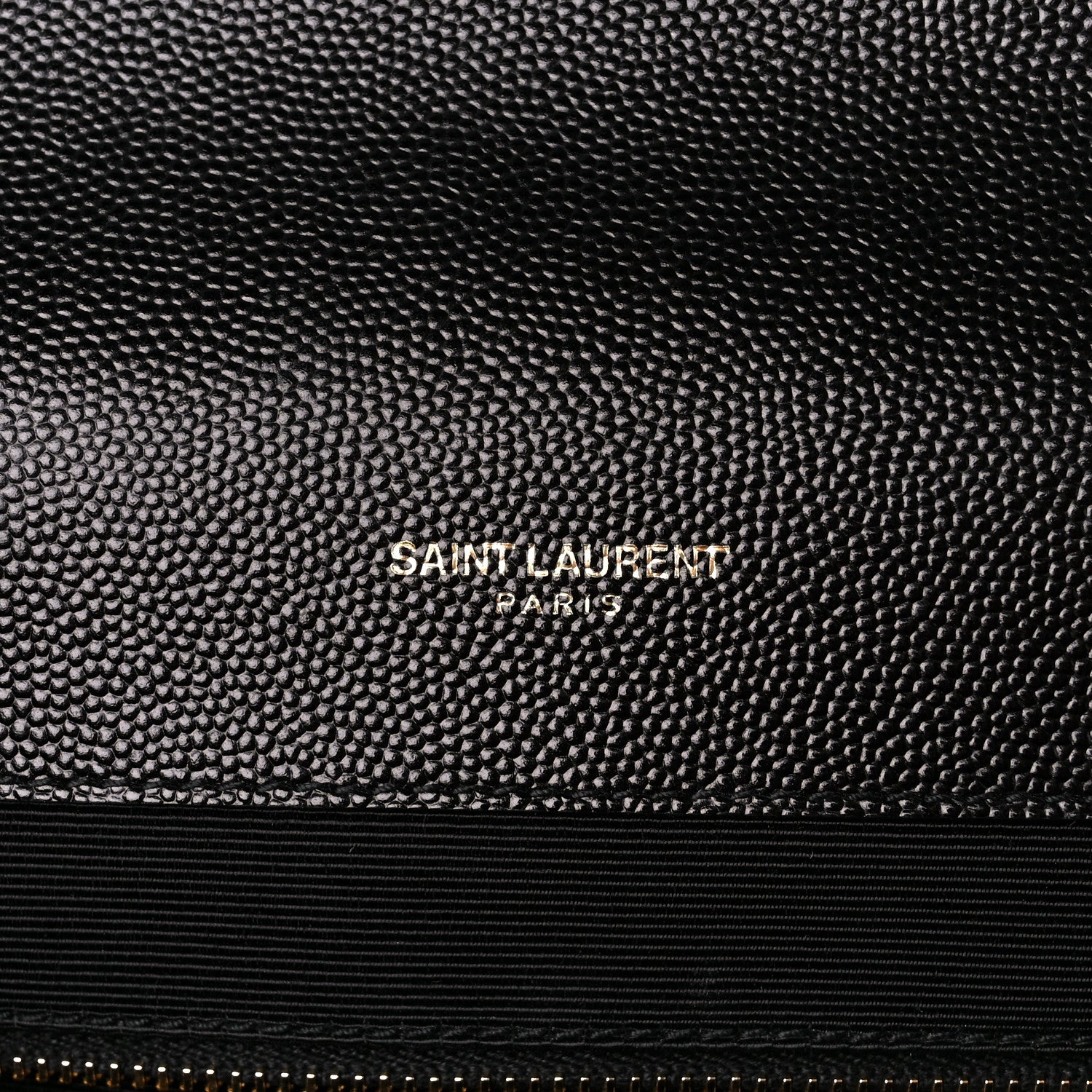 Saint Laurent Grain De Poudre Matelasse Chevron Large Monogram Satchel Black 6 of 10