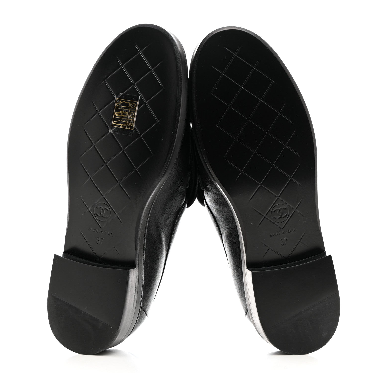 Chanel Lambskin Quilted CC Turnlock Loafers 37 Black 5 of 9
