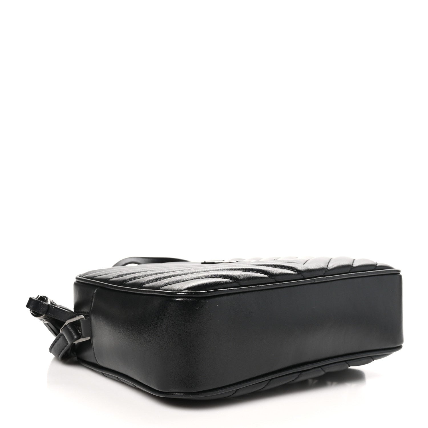 Saint Laurent Calfskin Matelasse Monogram Lou Camera Bag Black 4 of 11