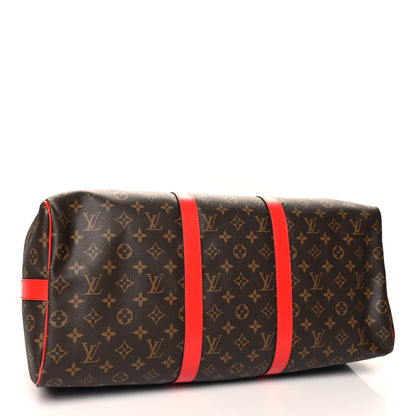 Louis Vuitton Calfskin Monogram Keepall Bandouliere 50 Coquelicot 3 of 10
