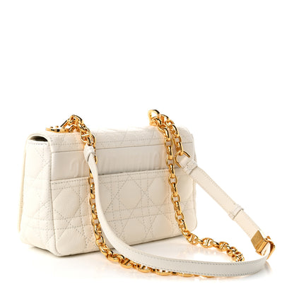 Christian Dior Calfskin Cannage Small Caro Bag Ivory 2 of 10