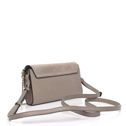 Chloe Suede Calfskin Mini Faye Shoulder Bag Motty Grey 3 of 10