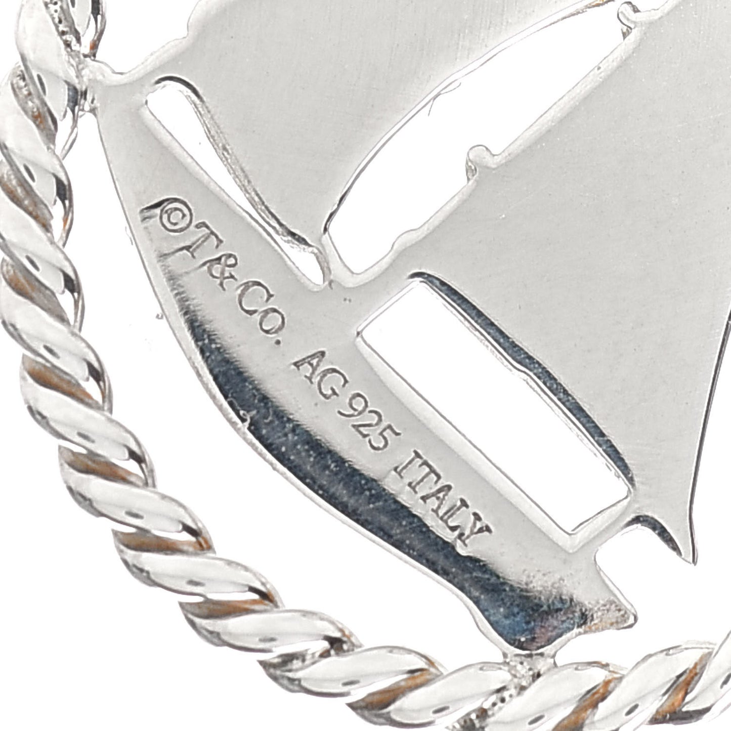 Sterling Silver Twist Sailboat Charm