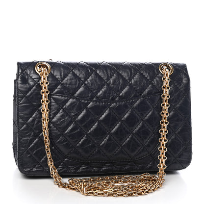 Chanel Aged Calfskin Quilted 2.55 Reissue 225 Flap Navy 2 of 9