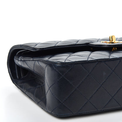 Chanel Lambskin Quilted Medium Double Flap Navy 9 of 12