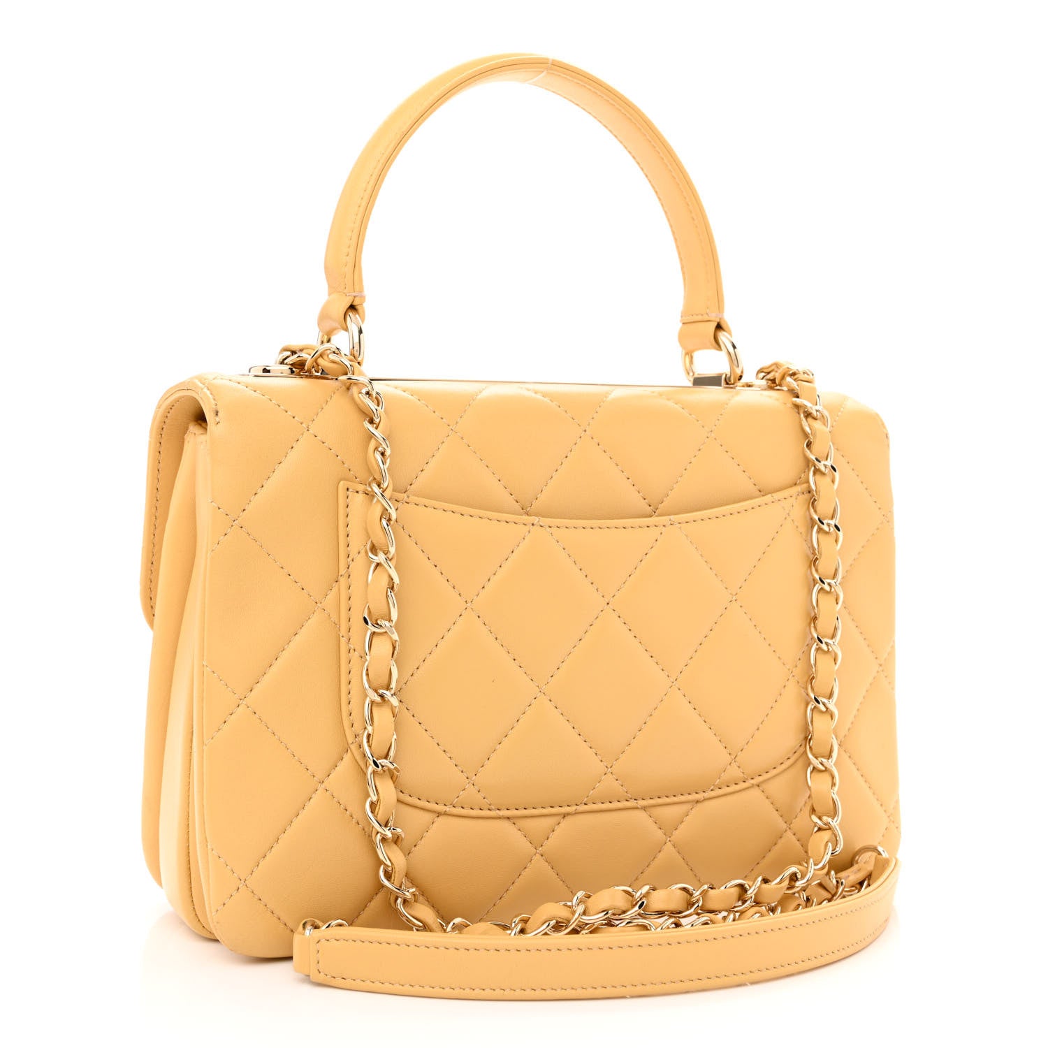 Chanel Lambskin Quilted Small Trendy CC Dual Handle Flap Bag Beige 3 of 10