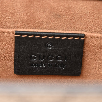 Gucci GG Supreme Monogram Calfskin Small Padlock Shoulder Bag Beige Black Cuir 6 of 10