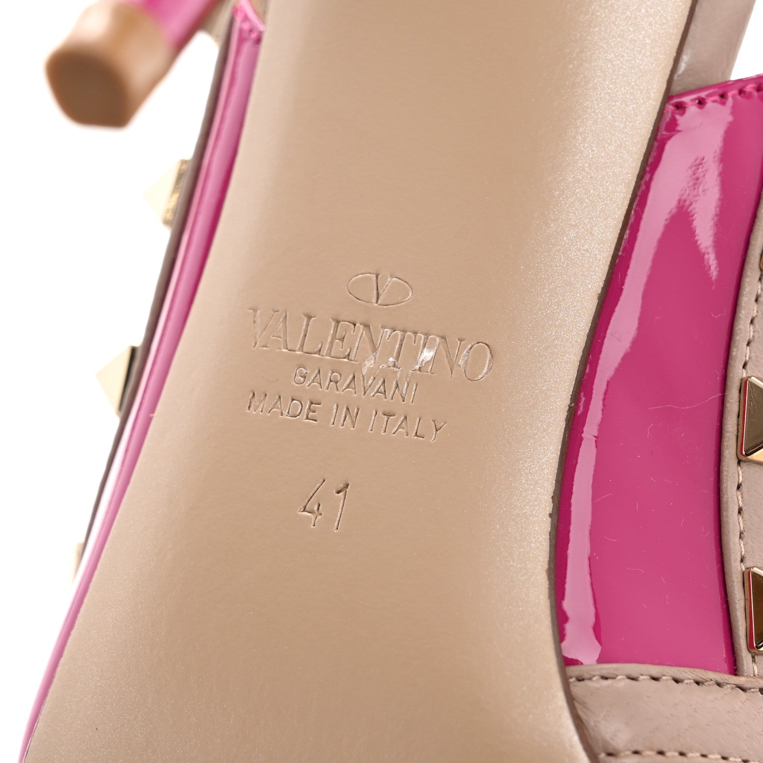 Valentino Garavani Patent Nappa Rockstud Ankle Strap 100mm Pumps 41 Rose Violet Poudre 7 of 11