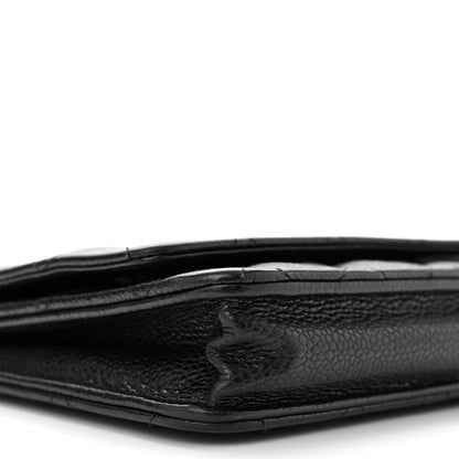 Chanel Caviar Quilted Wallet On Chain WOC Black 10 of 12