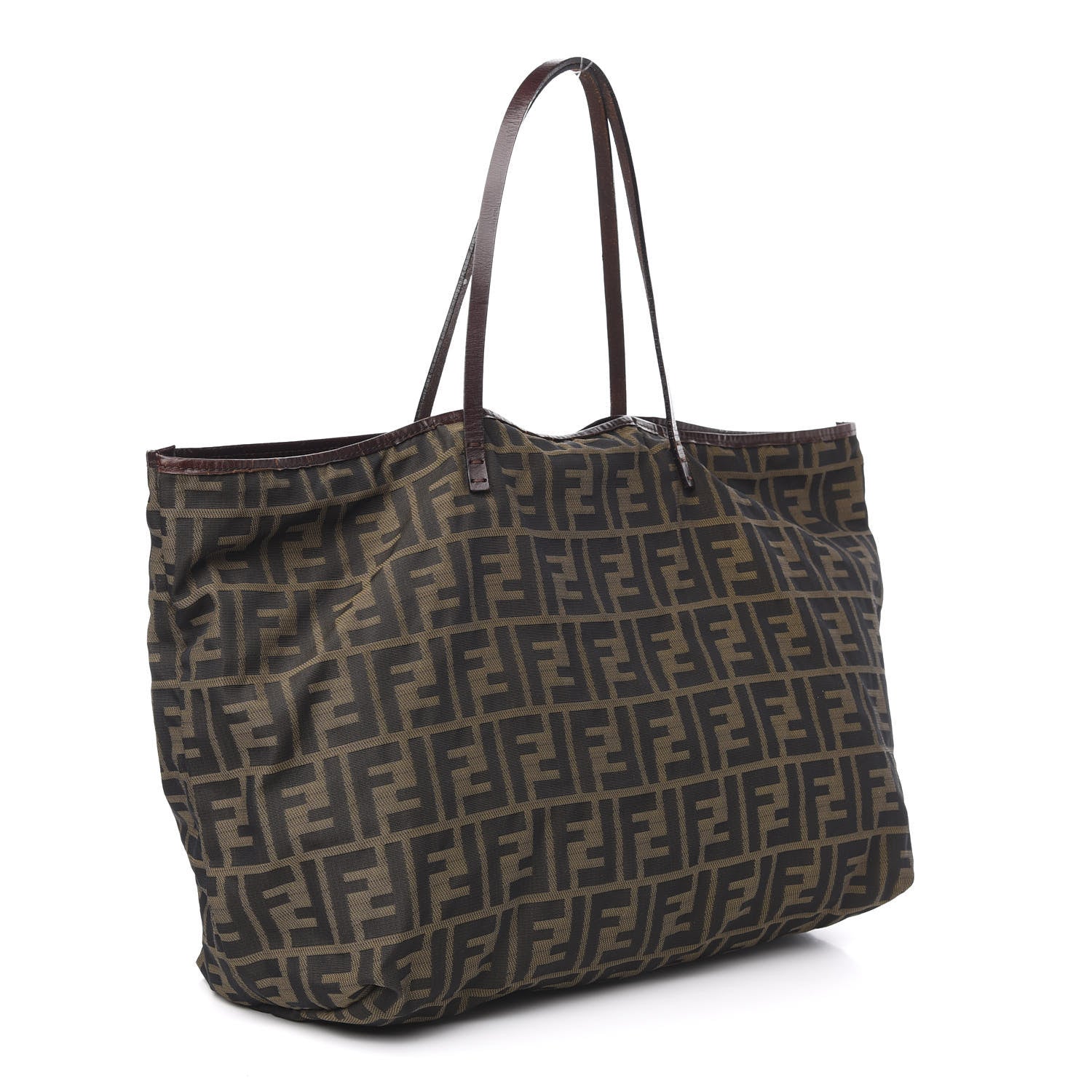 Fendi Zucca Medium Roll Tote Tobacco 4 of 10