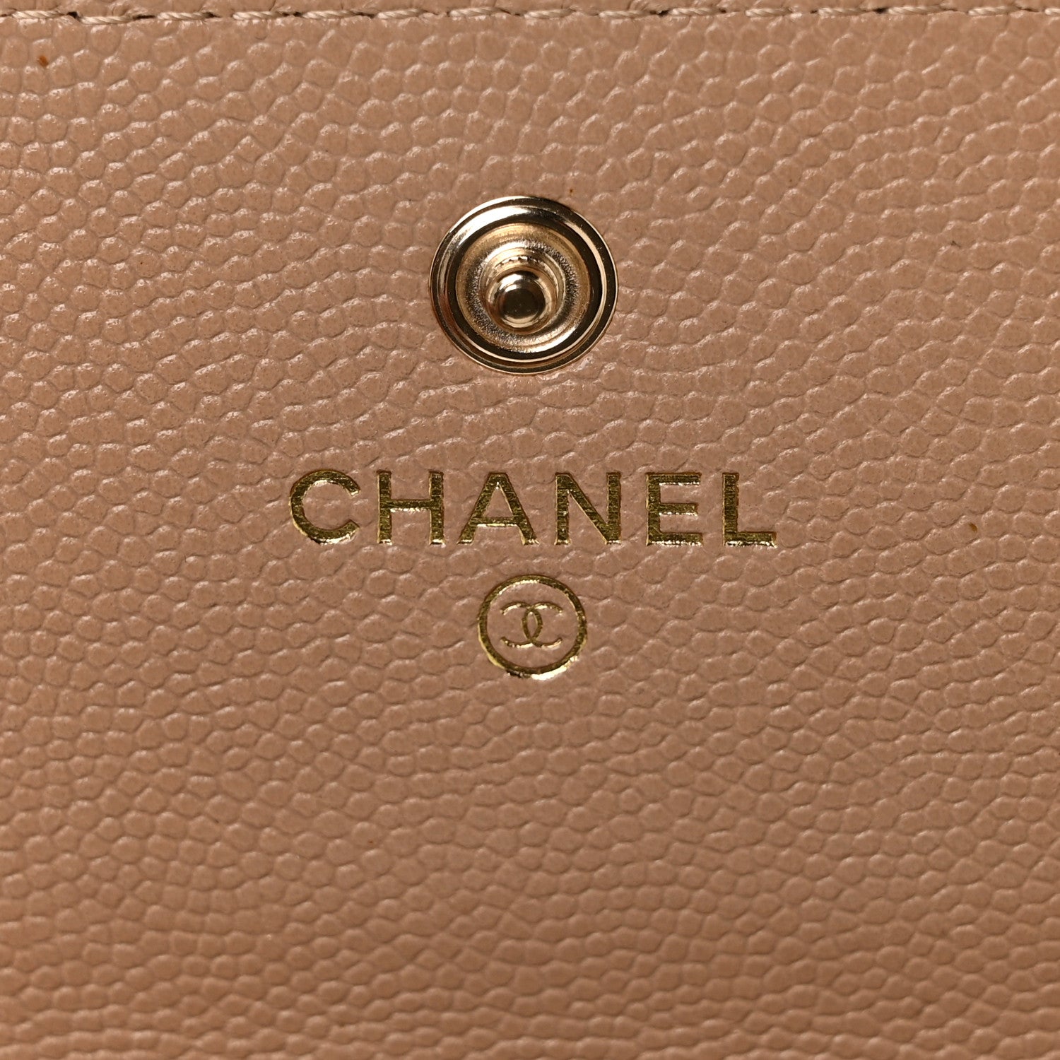 Chanel Caviar Quilted Crystal CC Large Gusset Flap Wallet Beige 6 of 10