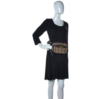Burberry Smooth Calfskin 1983 Knight Check Link Bum Bag Black 2 of 10