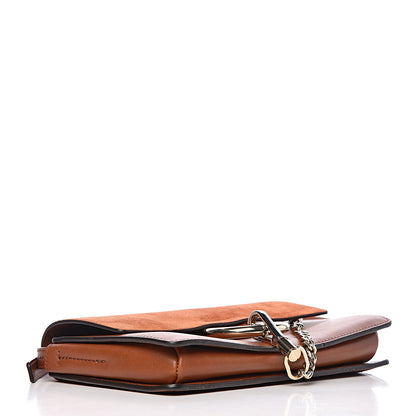 Chloe Suede Calfskin Small Faye Shoulder Bag Tobacco 4 of 9