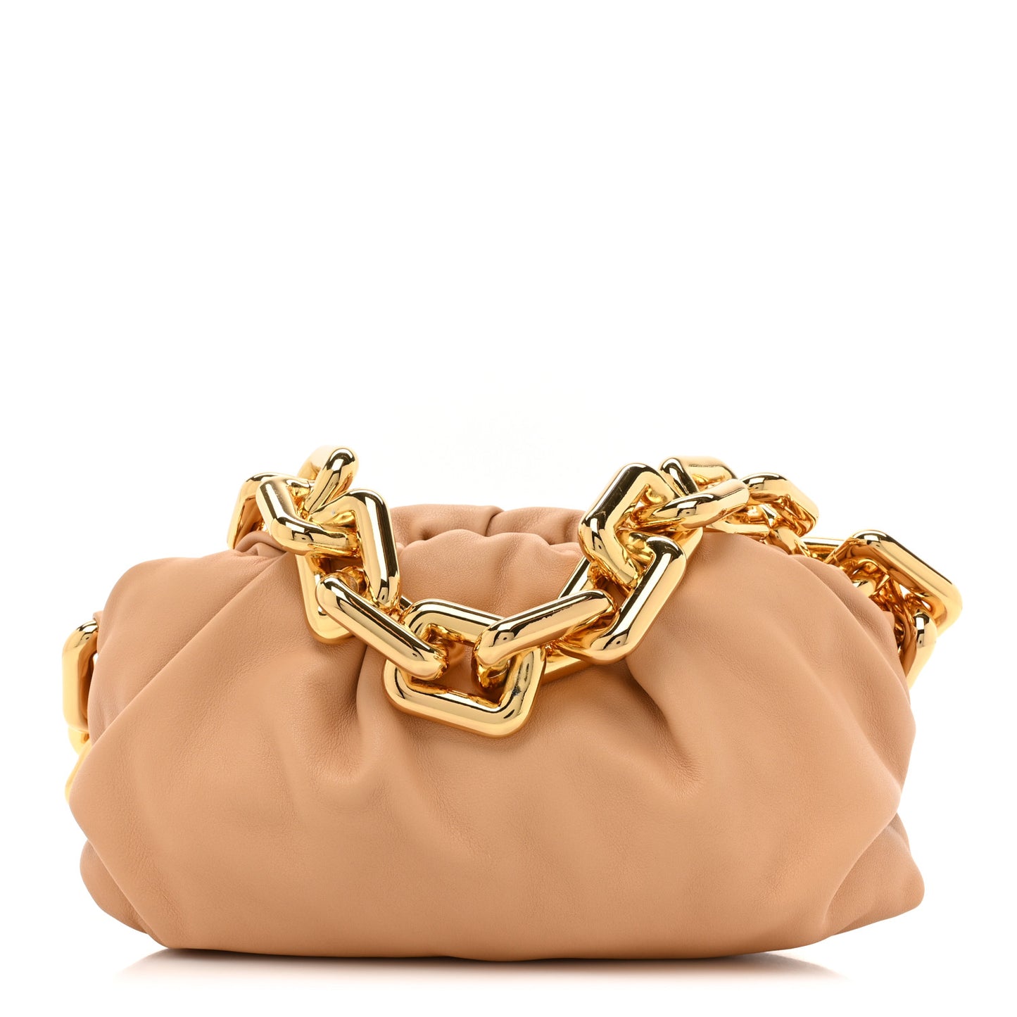 Calfskin Teen Chain Pouch Almond