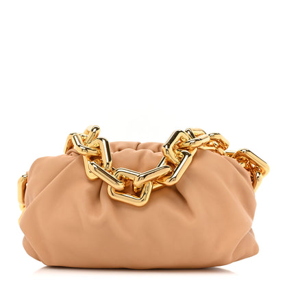 Bottega Veneta Calfskin Teen Chain Pouch Almond 1 of 9