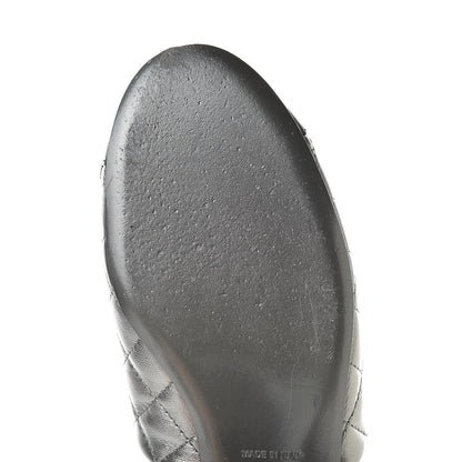 Chanel Iridescent Lambskin Quilted CC Chain Mules 36 Silver Black 12 of 16