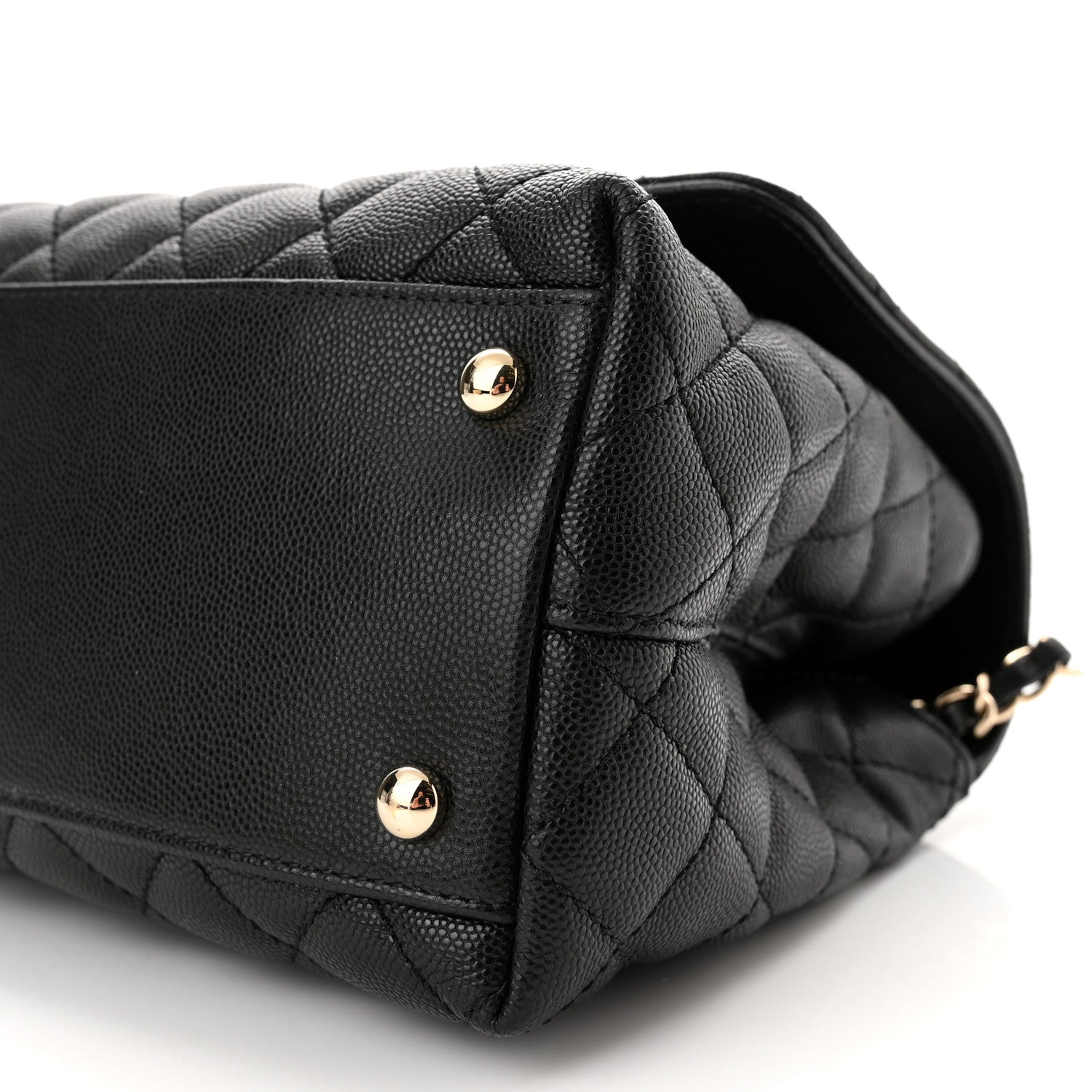 Chanel Caviar Quilted Small Coco Handle Flap Black 9 of 9