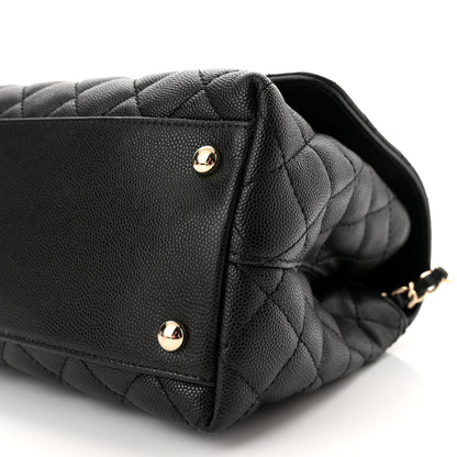 Chanel Caviar Quilted Small Coco Handle Flap Black 9 of 9