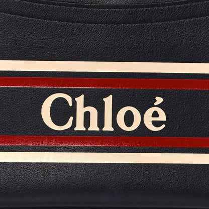 Chloe Smooth Calfskin Logo Small Roy Bag Full Blue 8 of 10