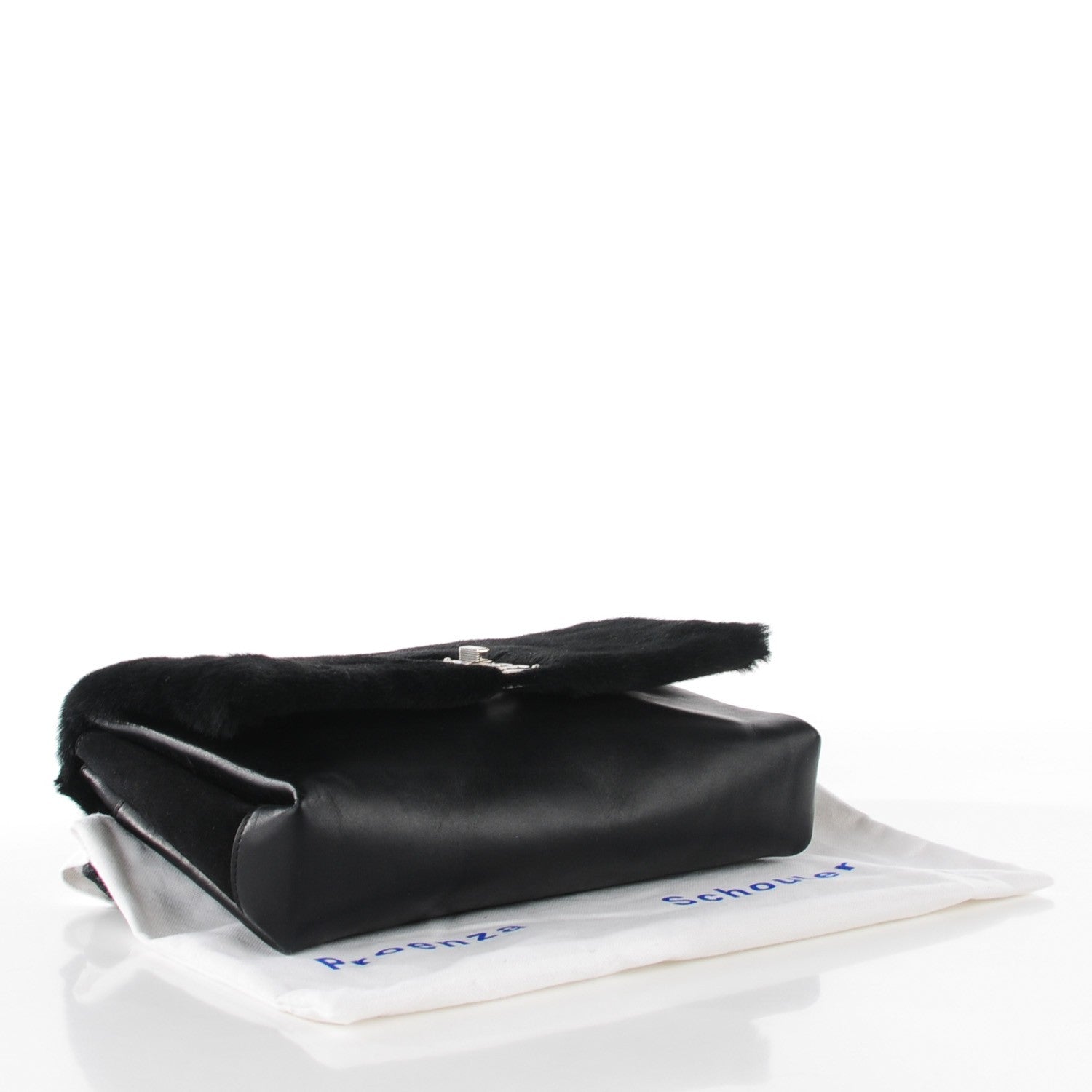 Proenza Schouler Calf Hair and Calfskin PS Elliot Clutch Black 5 of 10