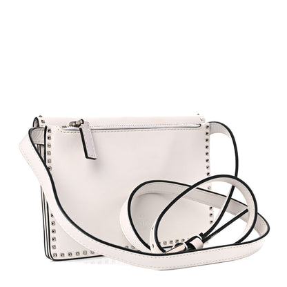 Valentino Garavani Calfskin Small Rockstud Cabana Crossbody Bag White 2 of 10