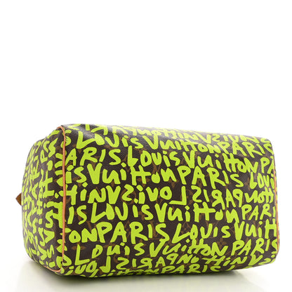 Louis Vuitton Monogram Graffiti Speedy 30 Green 4 of 16