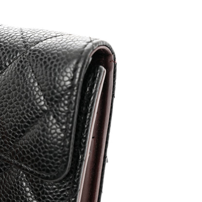 Chanel Caviar Quilted Compact Flap Wallet Black 9 of 11
