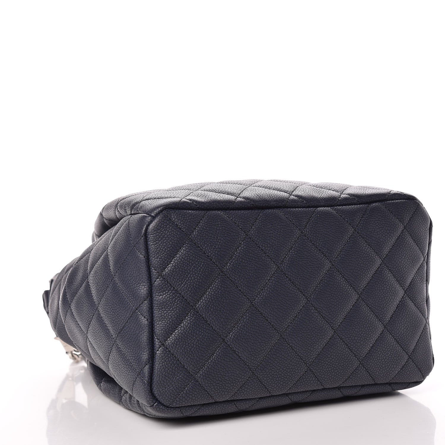 Chanel Grained Calfskin Quilted Medium Chain Bucket Bag Blue 4 of 10