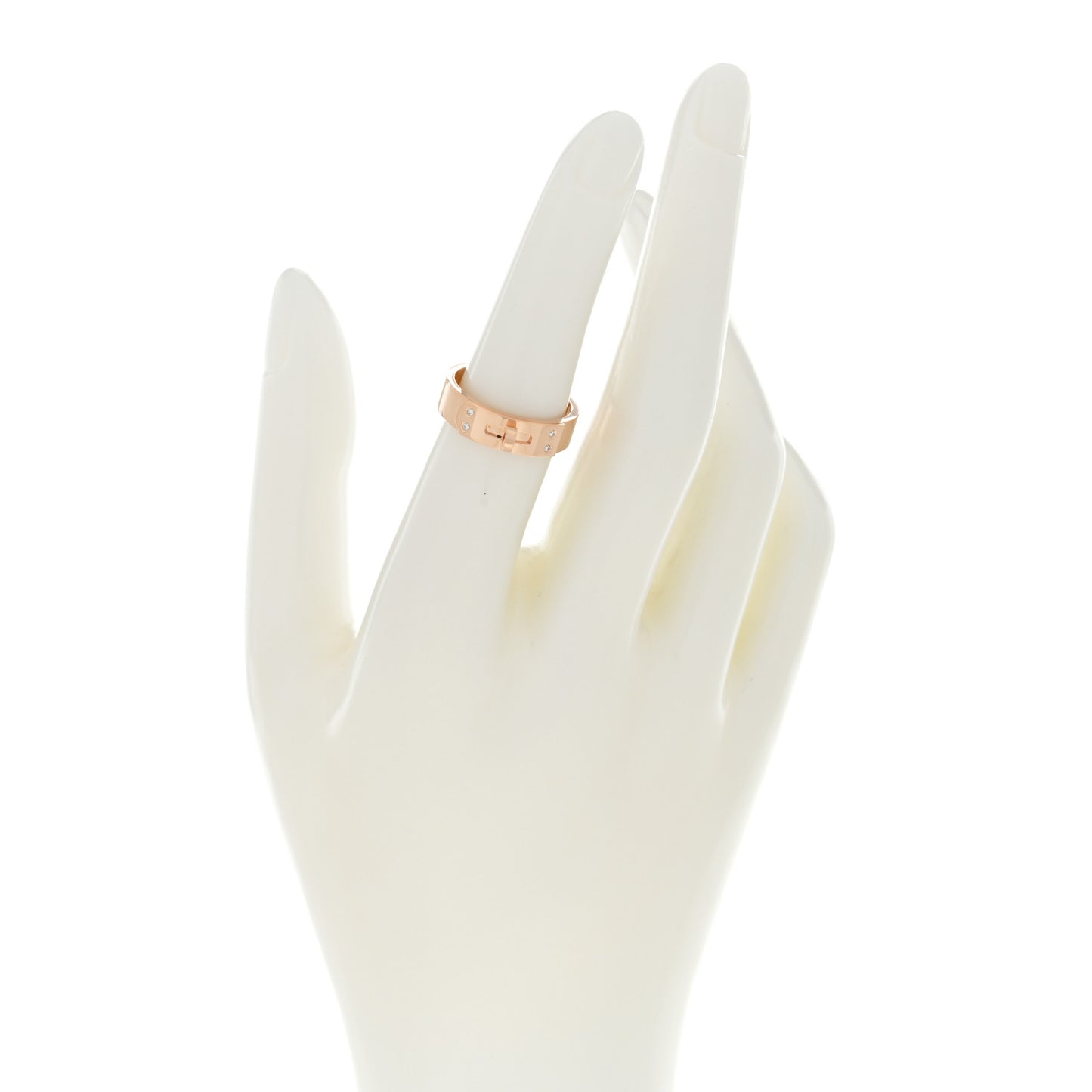 18K Rose Gold Diamond PM Kelly Ring 52 6