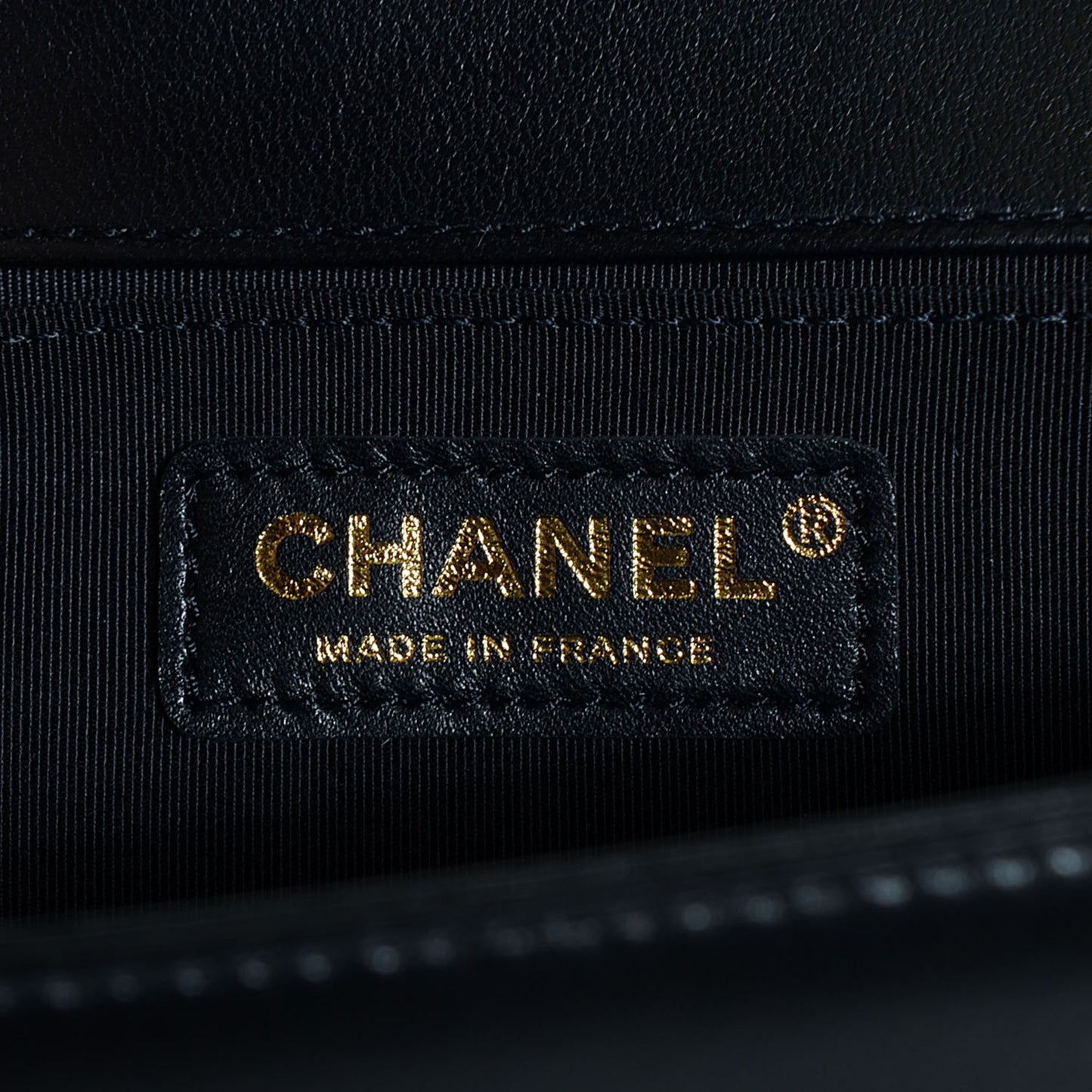 Lambskin Quilted Medium Boy Flap Black