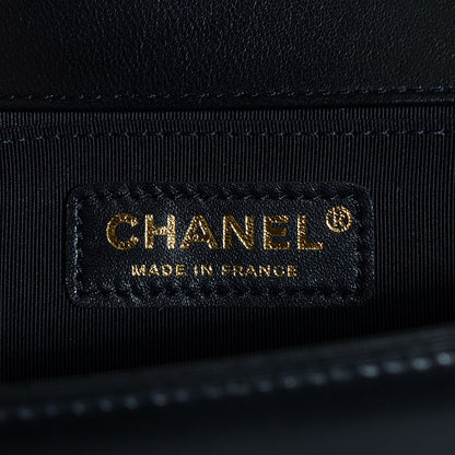 Chanel Lambskin Quilted Medium Boy Flap Black 6 of 7