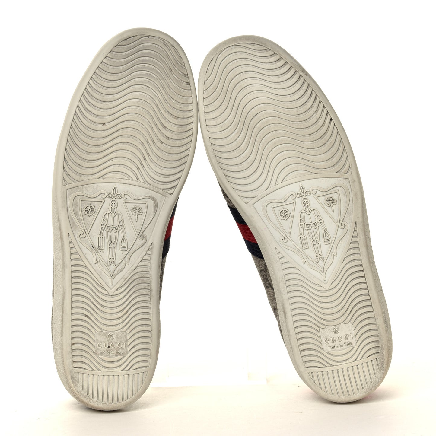 GG Supreme Monogram Ayers Web Womens Ace Sneakers 39 Beige