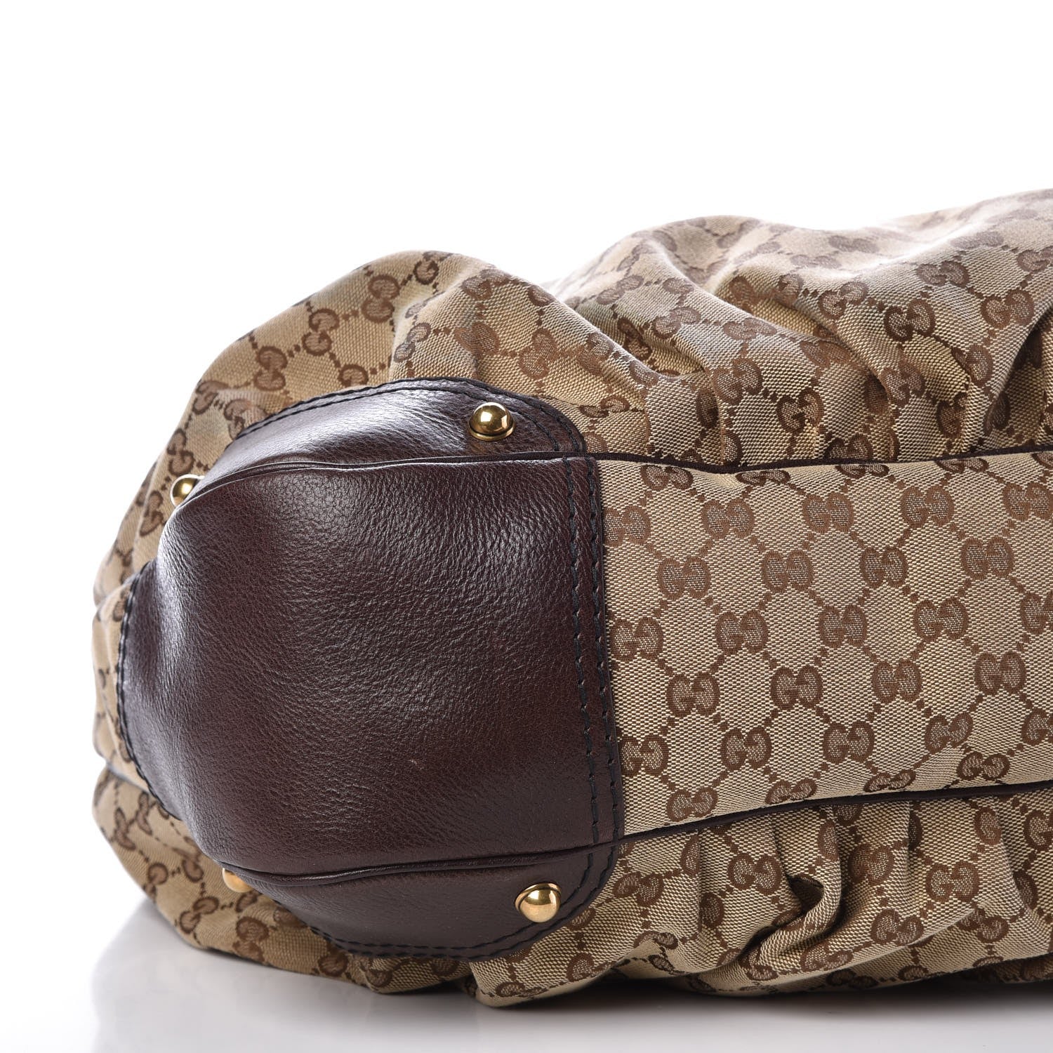Gucci Monogram Large Jockey Hobo Dark Brown 8 of 10