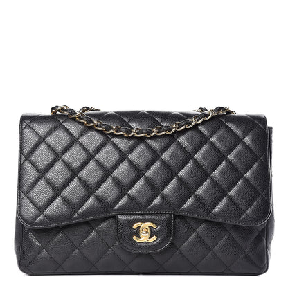 Chanel Caviar Quilted Jumbo Single Flap Black 1 of 13