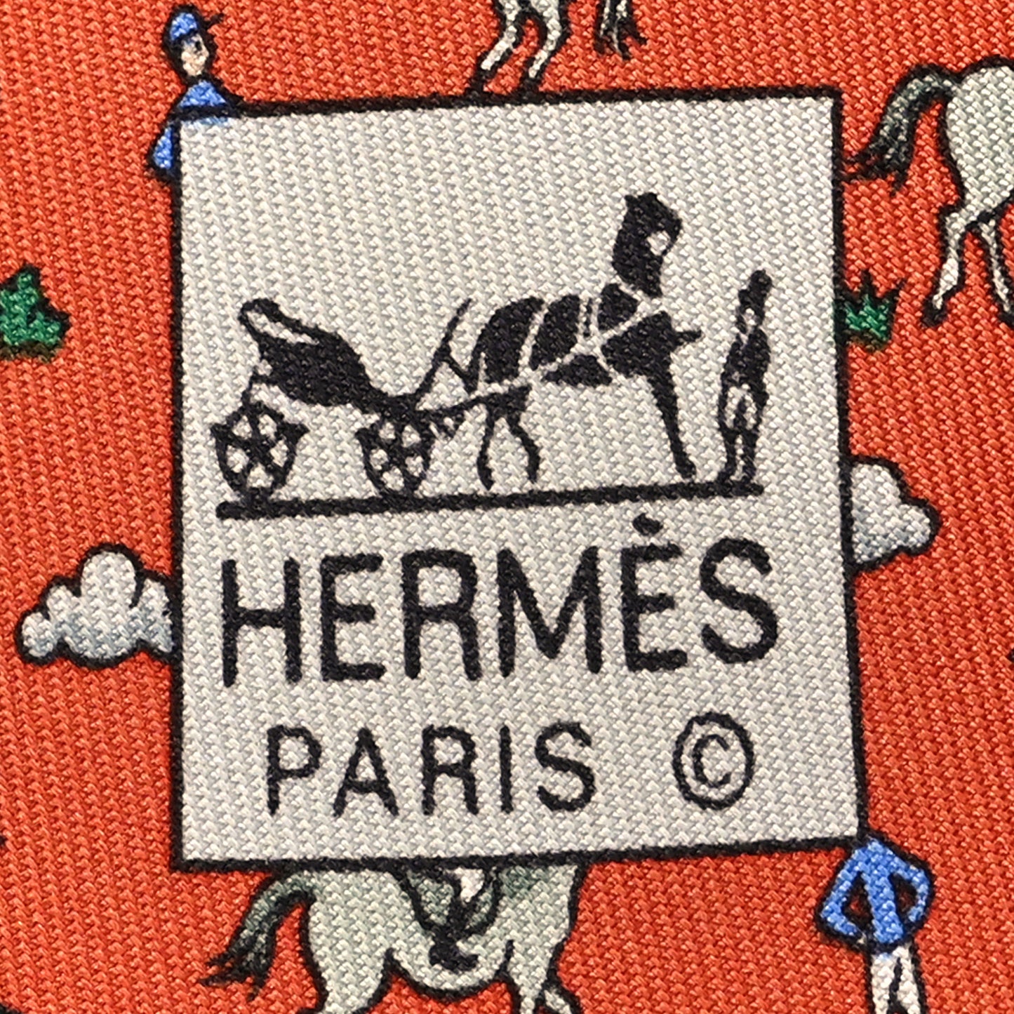 Printed Silk Mens Neck Tie Orange