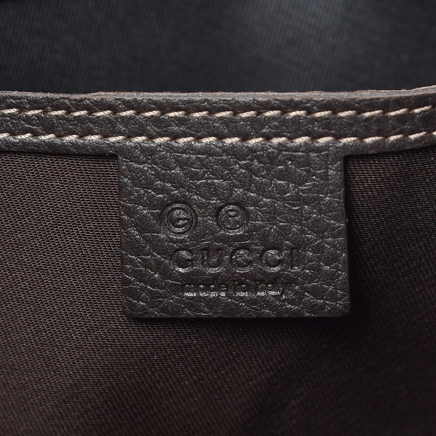 Gucci Crystal Monogram Dollar Calfskin Medium Joy Shoulder Bag Beige Ebony Testa Di Moro 6 of 7